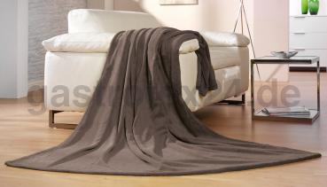 Mikrofaserdecke Memphis Premium braun